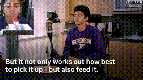 华盛顿大学开发出喂饭机器人，饭来张口